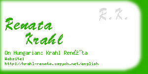 renata krahl business card